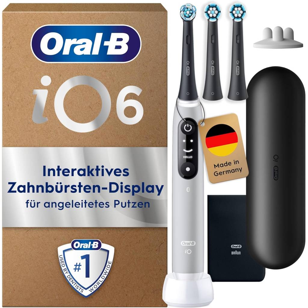 Oral-B iO Series 6 Plus Sensitive Edition – elektrische Zahnbürste + 3 Aufsteckbürsten + 20 € Cashback