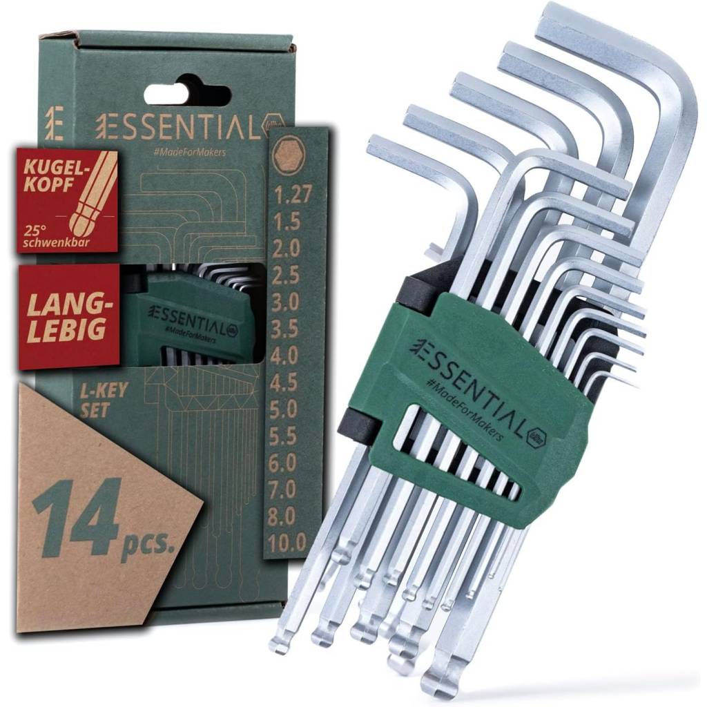 [Prime] Wiha Essential Stiftschlüssel Set 14 tlg. mit Kugelkopf I Innensechskant Satz 1,27-10mm