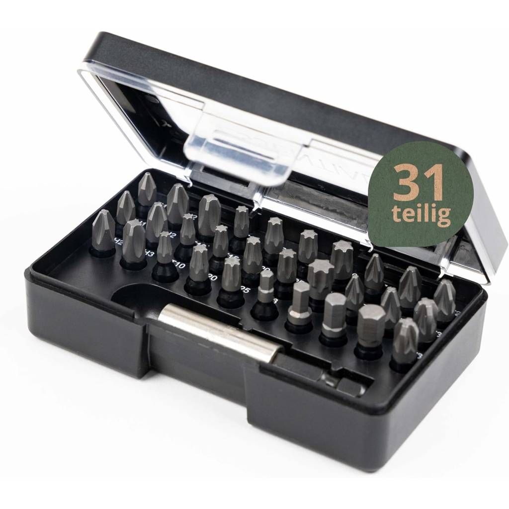 [Prime] Wiha Essential Impact Bit Set 31-tlg. inkl. Bitbox I PH, PZ, Sechskant, Torx I Schrauberbit-Set mit Bithalter I Bitset für Akkuschrauber (45628)