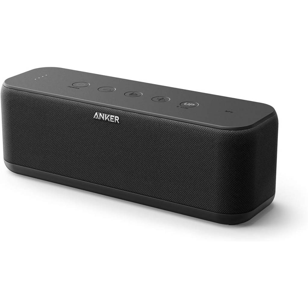 Anker SoundCore Boost Bluetooth Lautsprecher, BassUp Technologie, IPX7 Wasserschutz, 12 Std Akku, 20m Reichweite, Duale Treiber, intensiver Bass, EQ