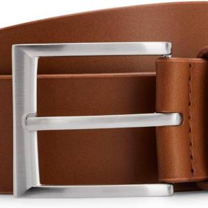 [Prime] BOSS Herren Connio Gürtel – italienisches Leder mit Logo und Metall-Details