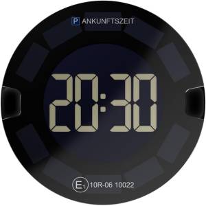OOONO P-DISC 3 [New] - Elektronische Parkscheibe Solar mit Zulassung fürs Auto - Automatische Digitale Parkscheibe Elektrisch - Solarbetriebene Parkuhr mit bis zu 5 Jahre längerer Batterielaufzeit