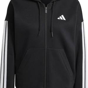 [Prime] adidas Damen Essentials 3-Stripes Full-Zip Fleece Hoodie