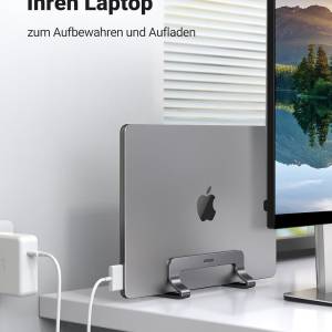 UGREEN Vertikaler Laptop-Ständer aus Aluminium – platzsparend & kühler Stand für Laptops & Tablets