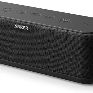 Anker SoundCore Boost Bluetooth Lautsprecher, BassUp Technologie, IPX7 Wasserschutz, 12 Std Akku, 20m Reichweite, Duale Treiber, intensiver Bass, EQ