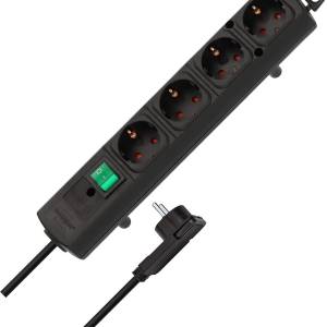 [Prime] Brennenstuhl Comfort-Line Plus 4-fach Steckdosenleiste – mit Flachstecker & Schalter (2 m)