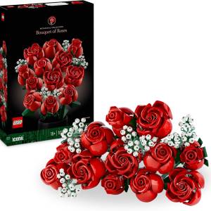 LEGO Icons 10328 Rosenstrauß – Botanik-Bauset & dekorative Blumen-Deko für Erwachsene